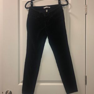 Lauren Conrad Black Velvet Stretchy Skinny Pants